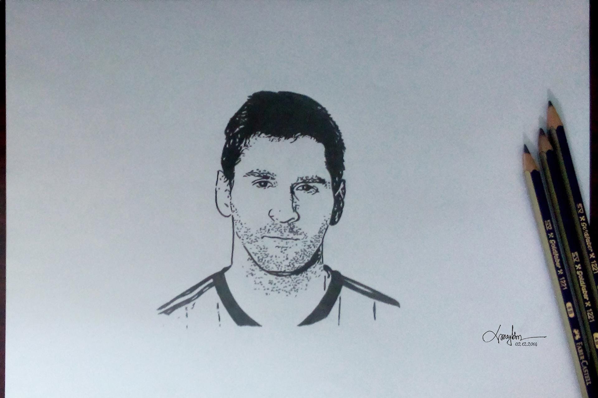 Lionel Messi sketch by Rhythm Shahriar