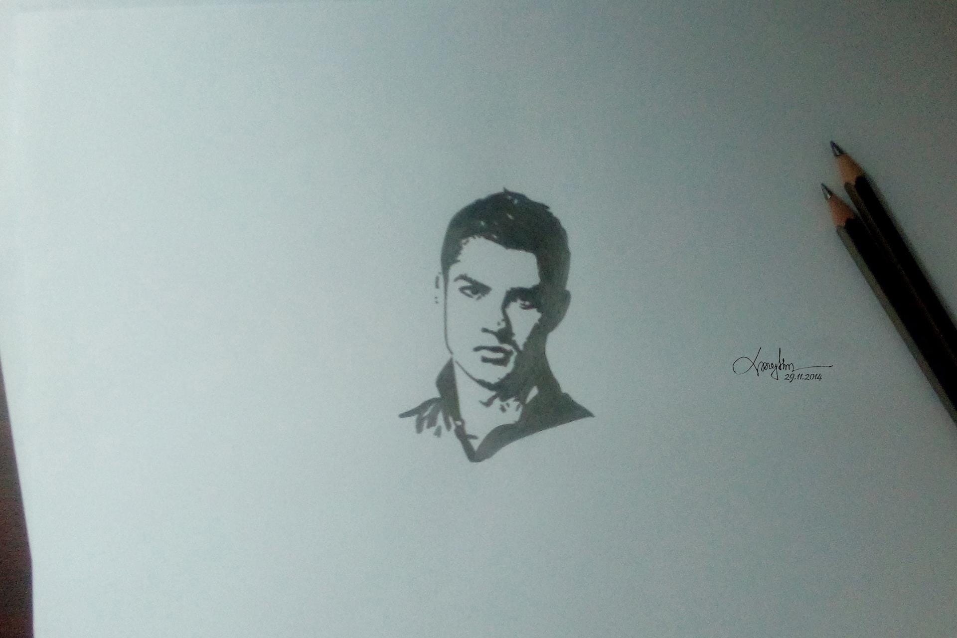 Cristiano Ronaldo sketch by Rhythm Shahriar