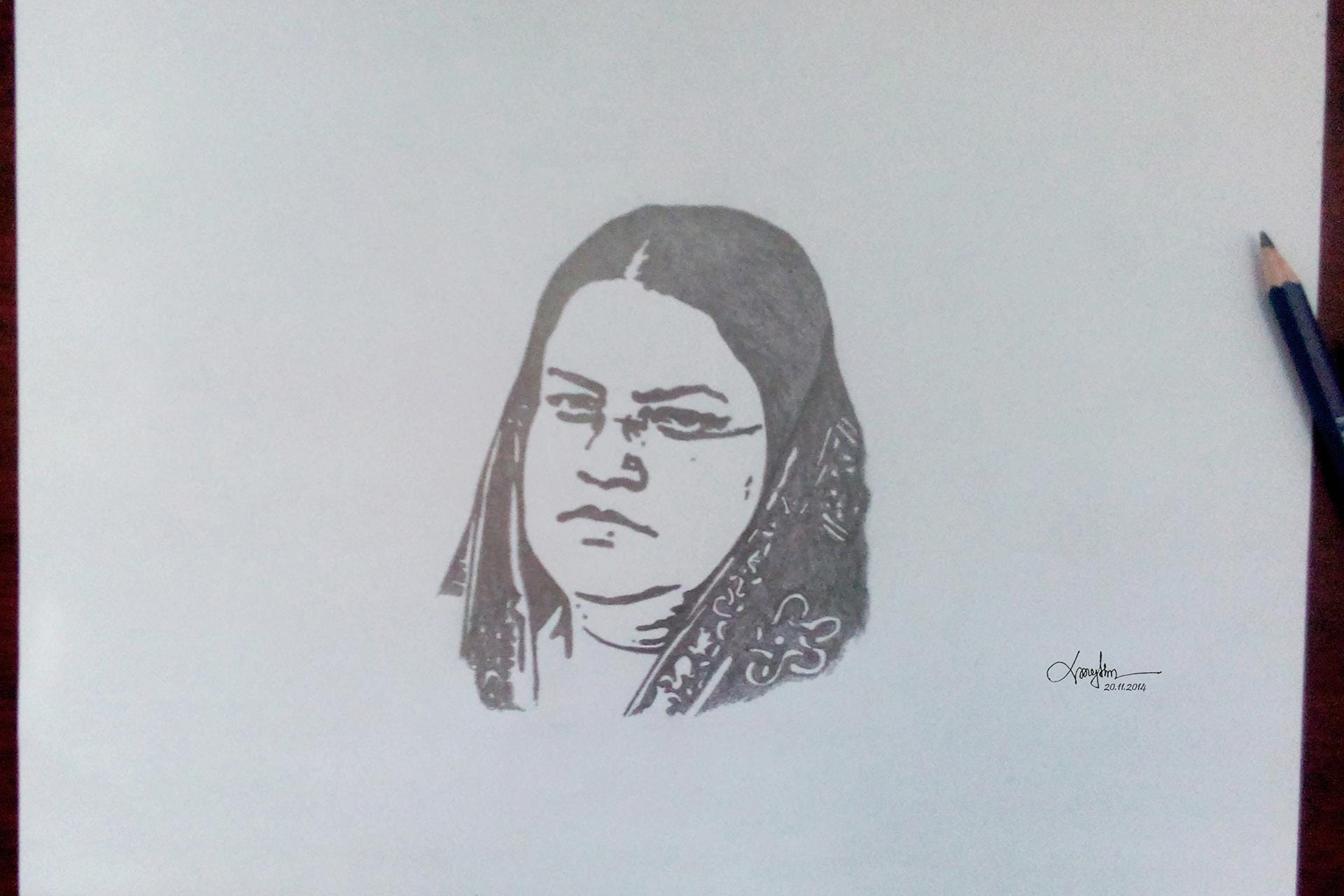 Shahnaz Chowdhury sketch by Rhythm Shahriar